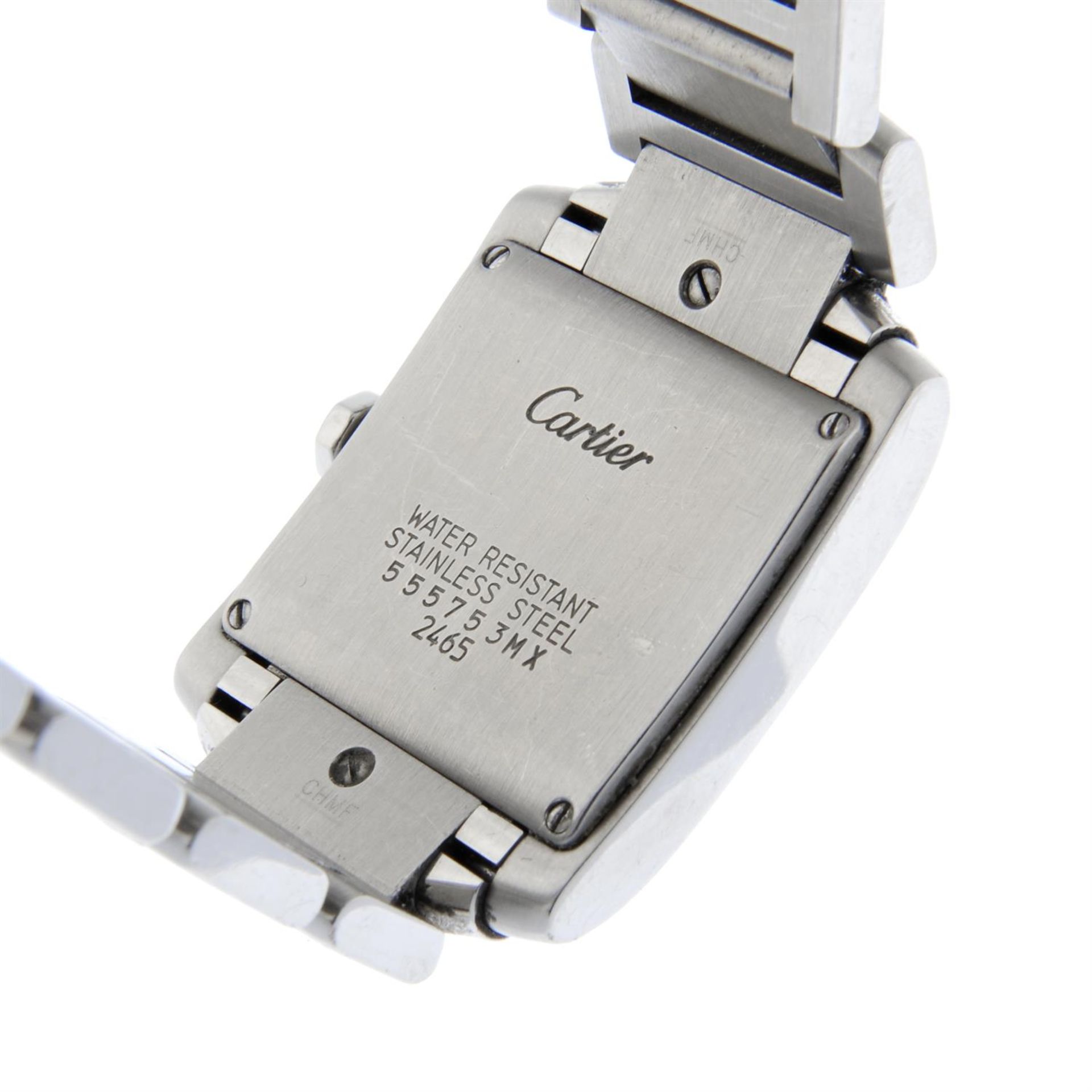 CARTIER - a stainless steel Tank Francaise bracelet watch, 26mm. - Image 4 of 5