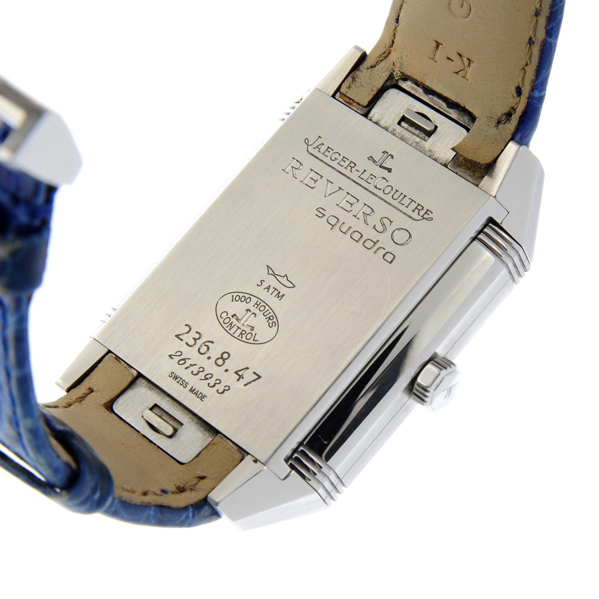 JAEGER-LECOULTRE - a stainless steel Reverso Squadra wrist watch, 31x35mm. - Image 5 of 6