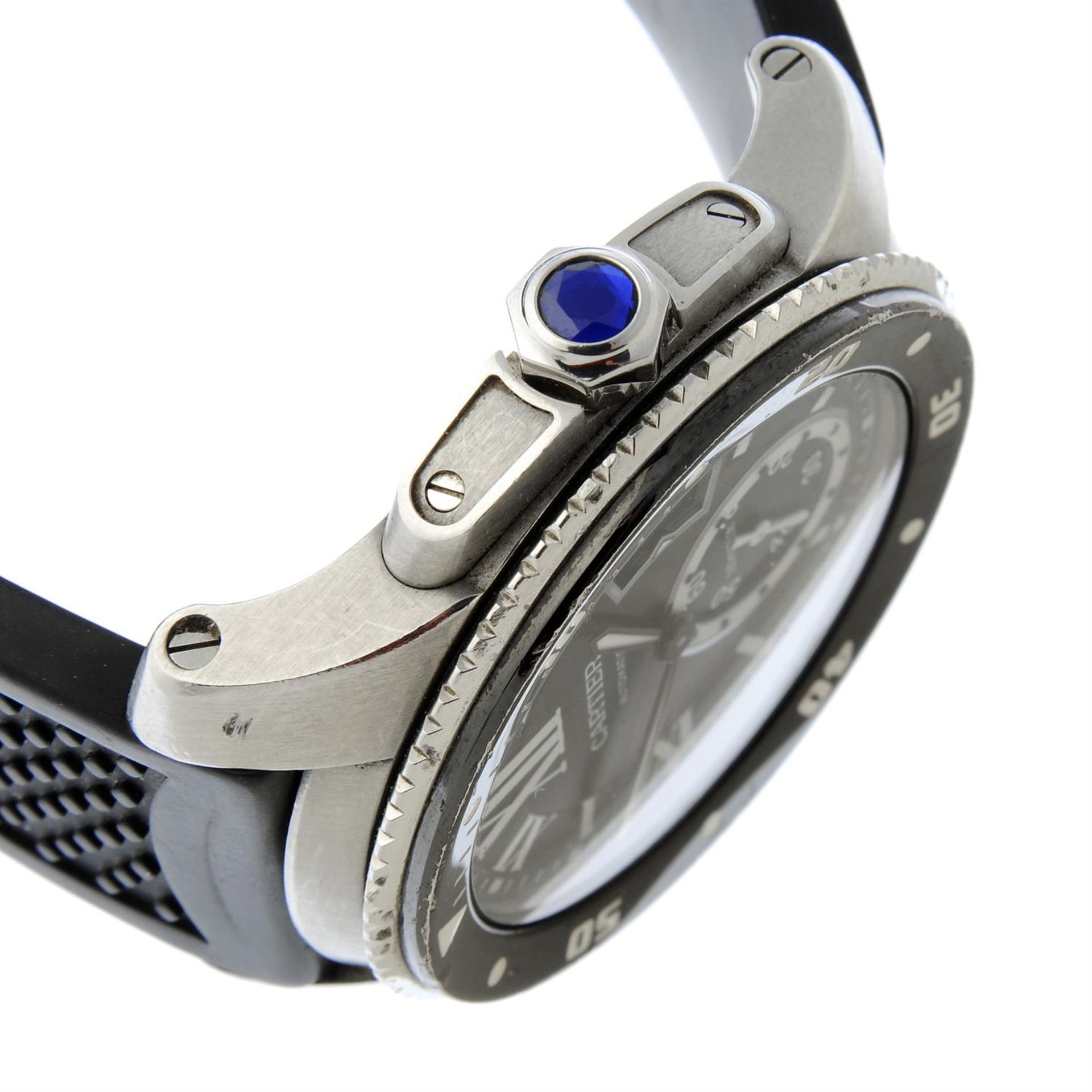 CARTIER - a stainless steel Calibre de Cartier Diver wrist watch, 43mm. - Image 3 of 5