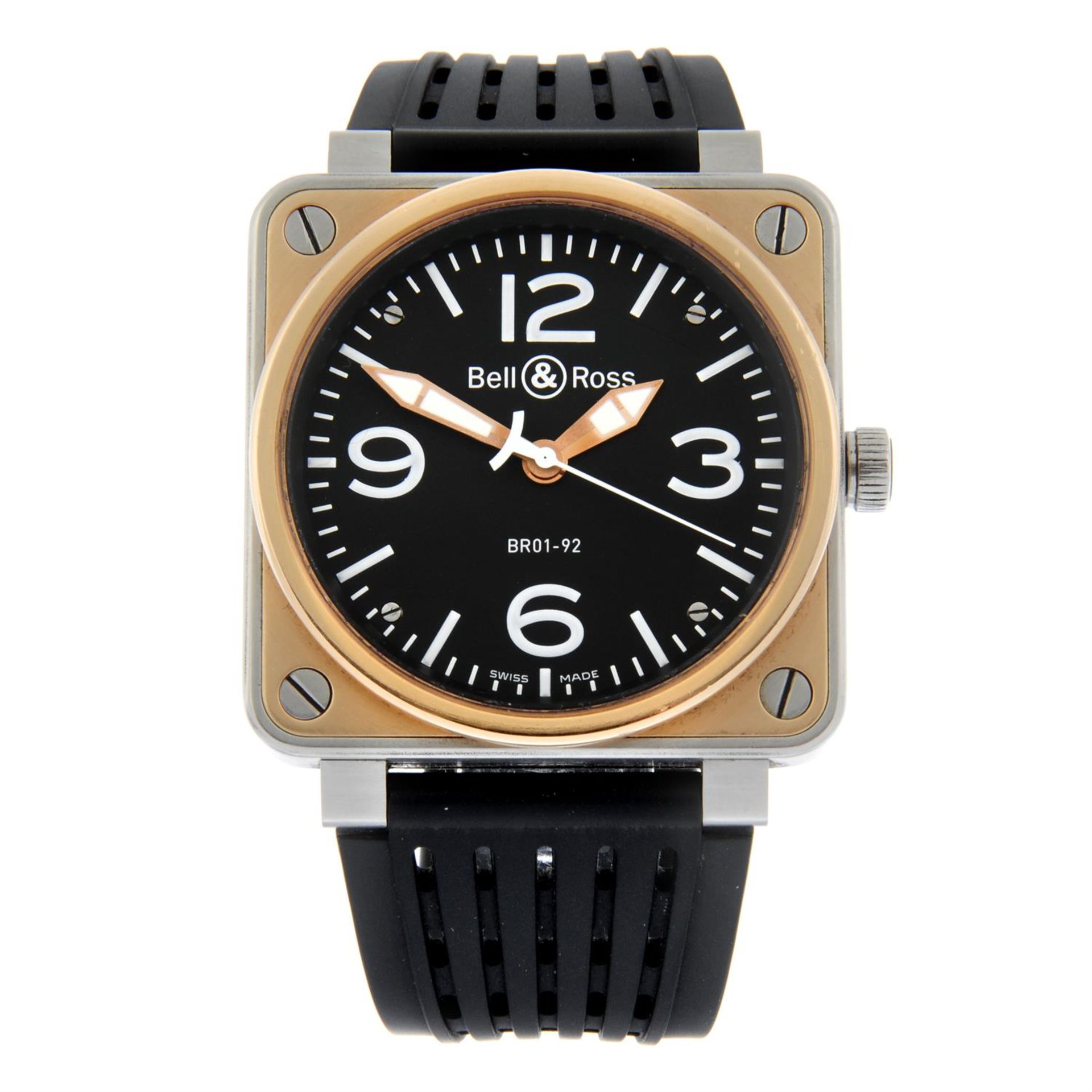 BELL & ROSS- a bi-metal BR01-92 wrist watch, 46.5mm.