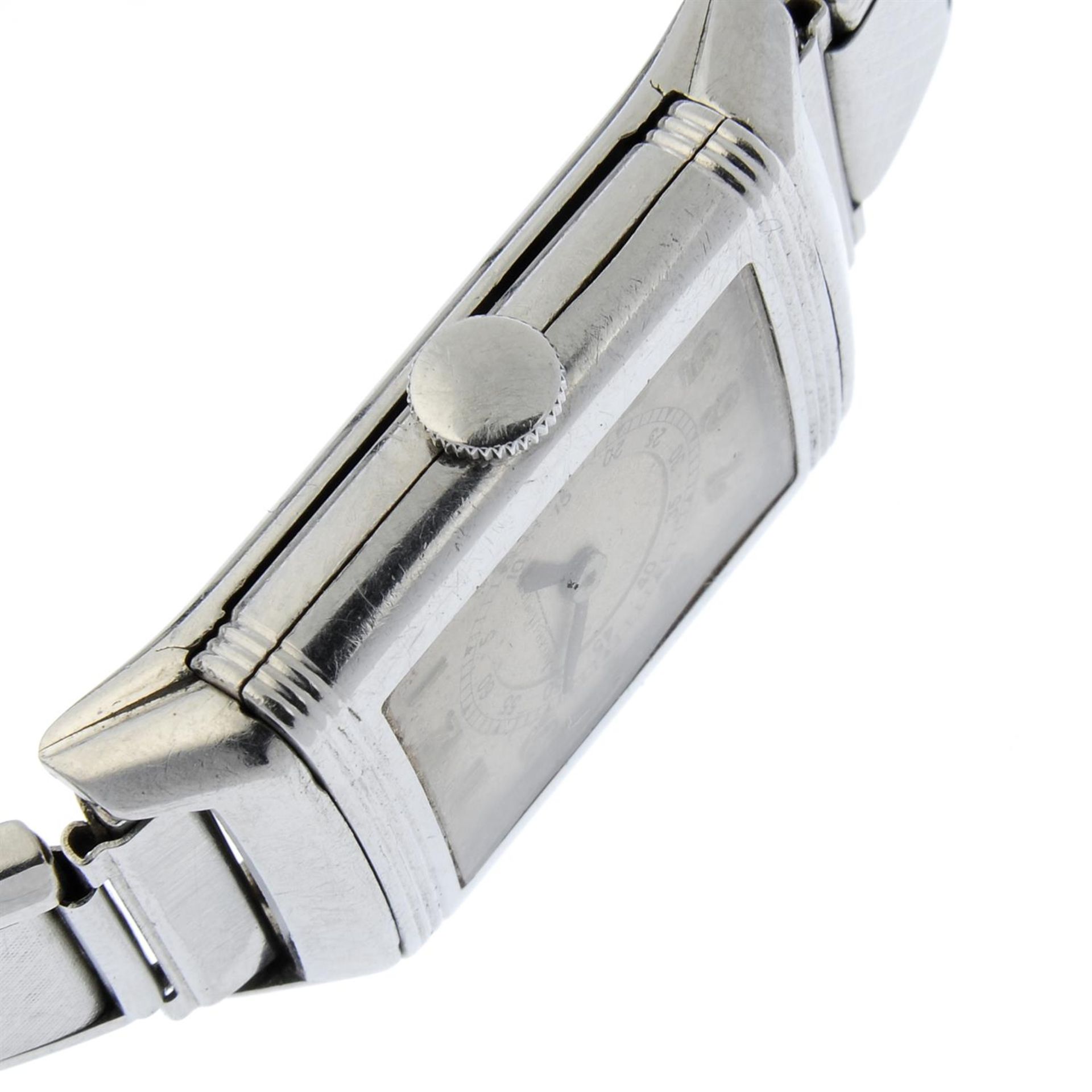 JAEGER-LECOULTRE - a stainless steel Reverso bracelet watch, 23x27mm. - Image 3 of 5