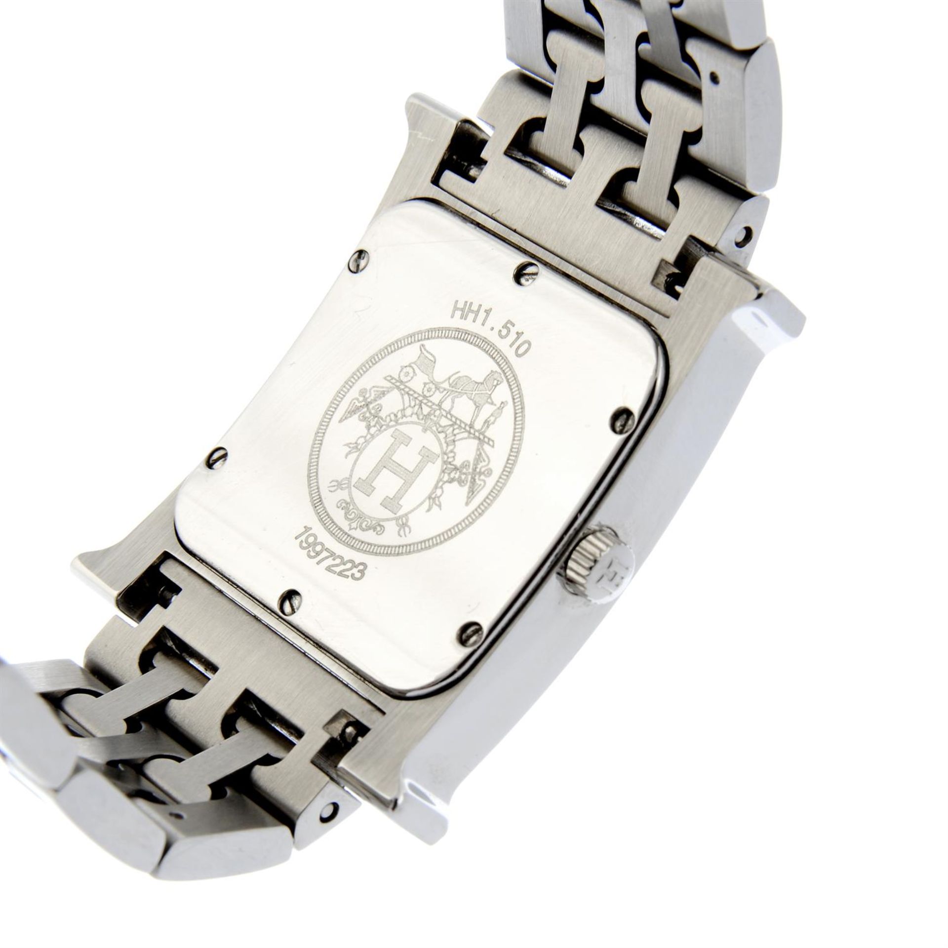 HERMÈS - a stainless steel Heure bracelet watch, 26x26mm. - Image 4 of 6