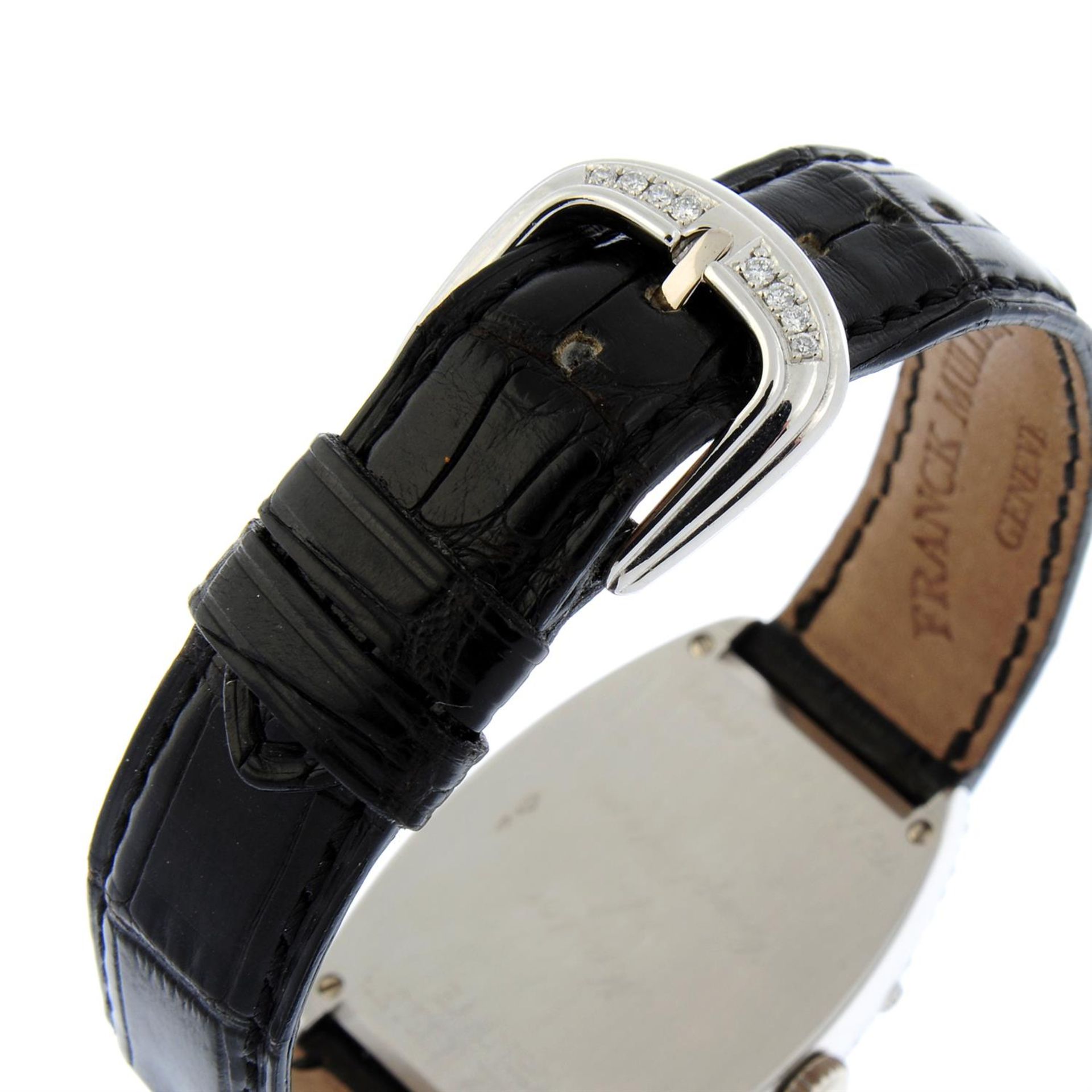 FRANCK MULLER - a factory diamond set platinum Curvex Quantiéme Perpetuel Triple Calendar wrist - Image 2 of 5