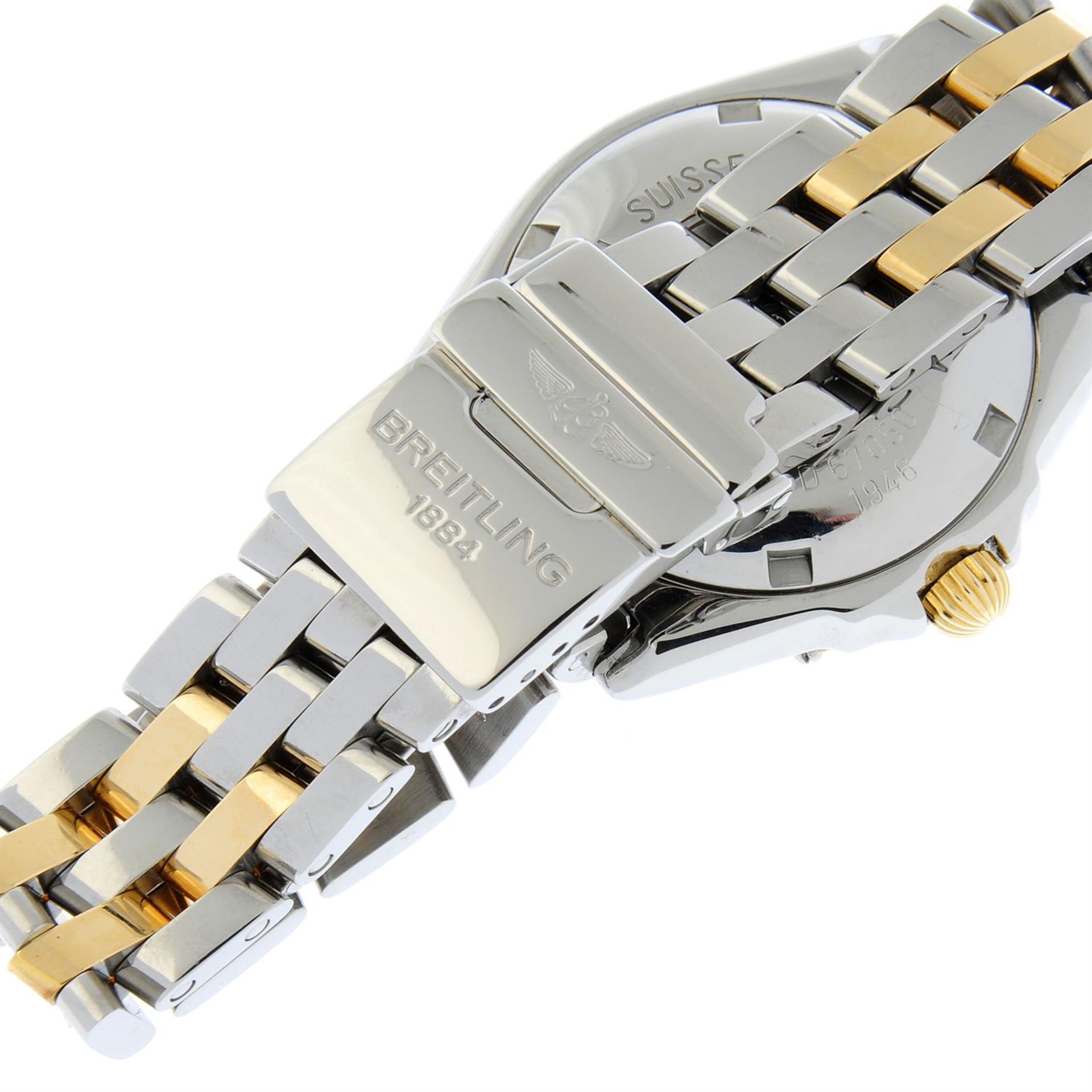 BREITLING - a bi-colour Wings bracelet watch, 30mm. - Bild 2 aus 6