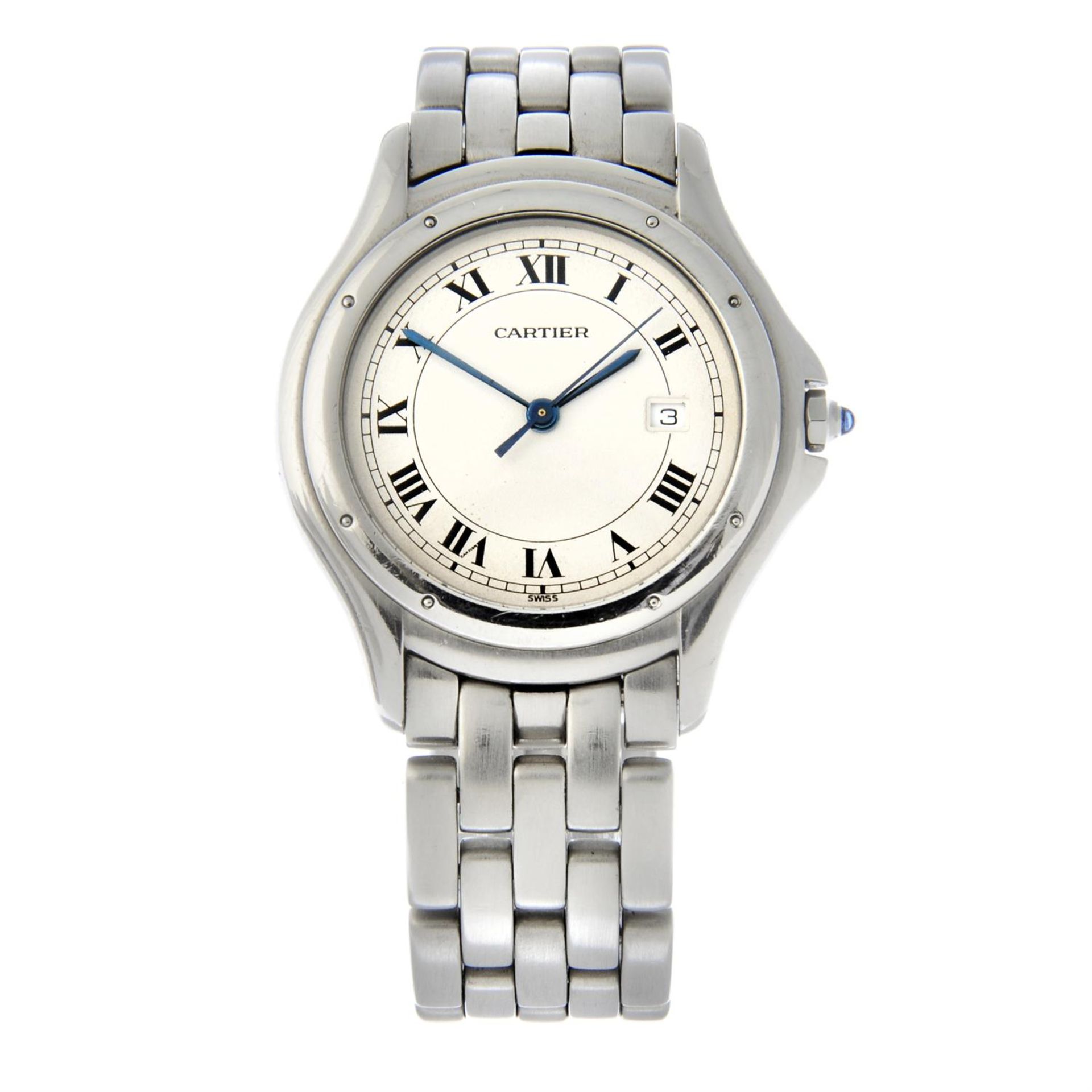 CARTIER - a stainless steel Cougar bracelet watch, 33mm.