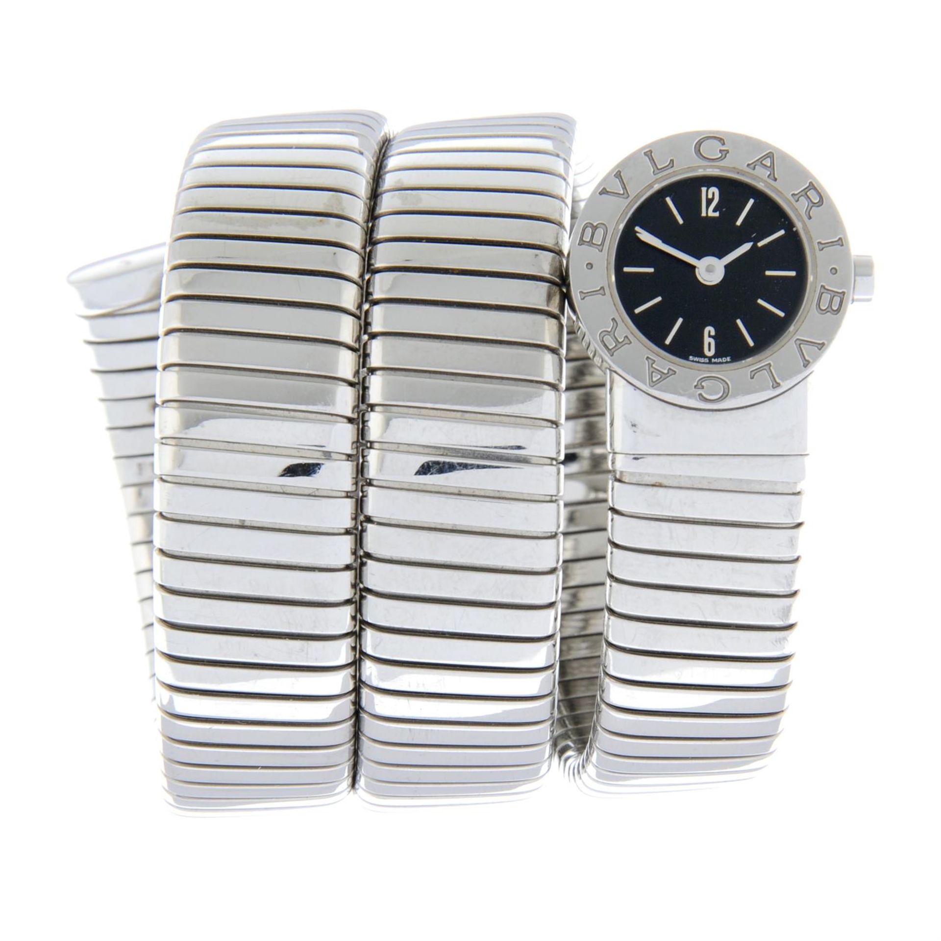 BULGARI - a stainless steel Serpenti bracelet watch, 19mm.