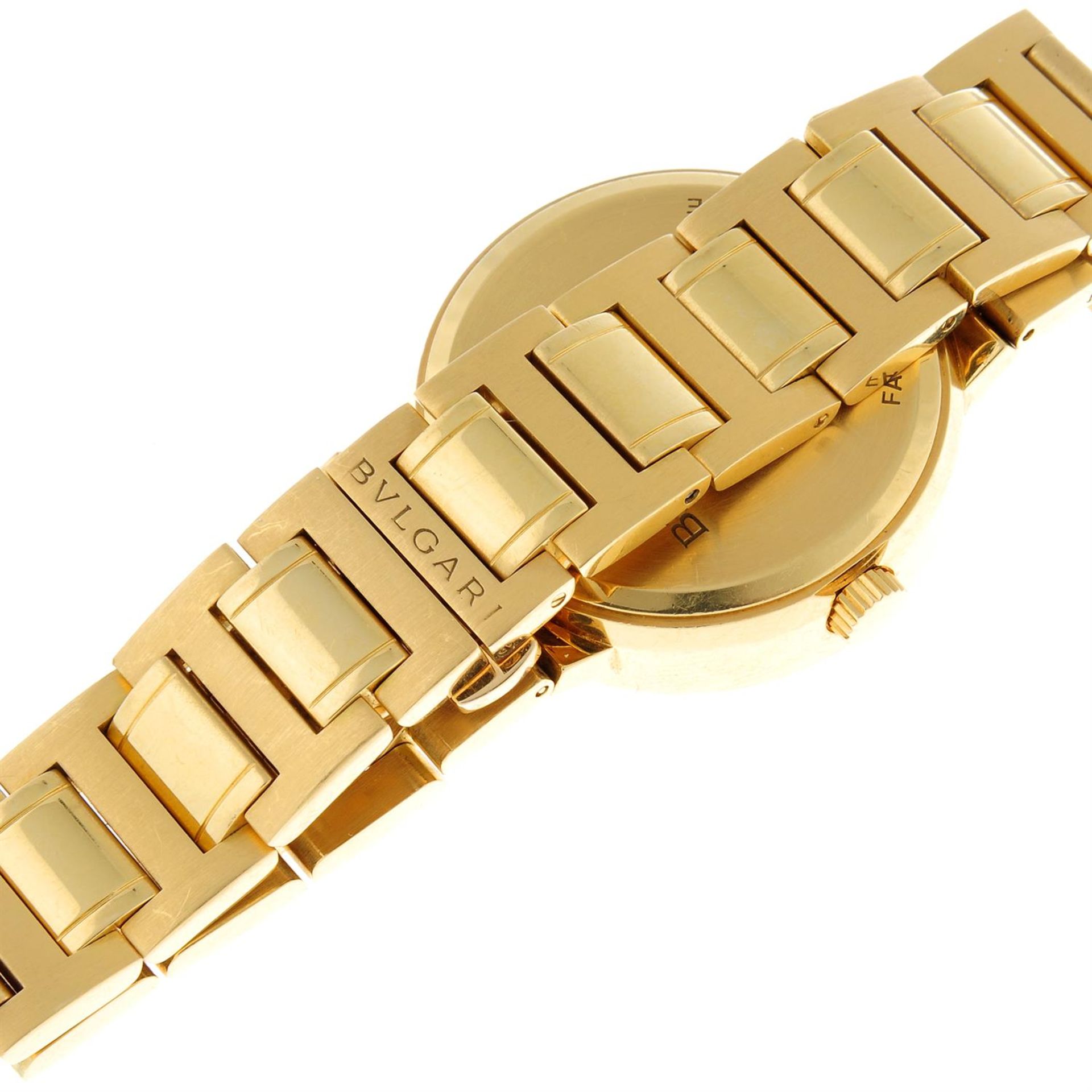 BULGARI - an 18ct yellow gold Diagono bracelet watch, 38mm. - Image 2 of 5