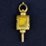 A 19th century agate watch key.