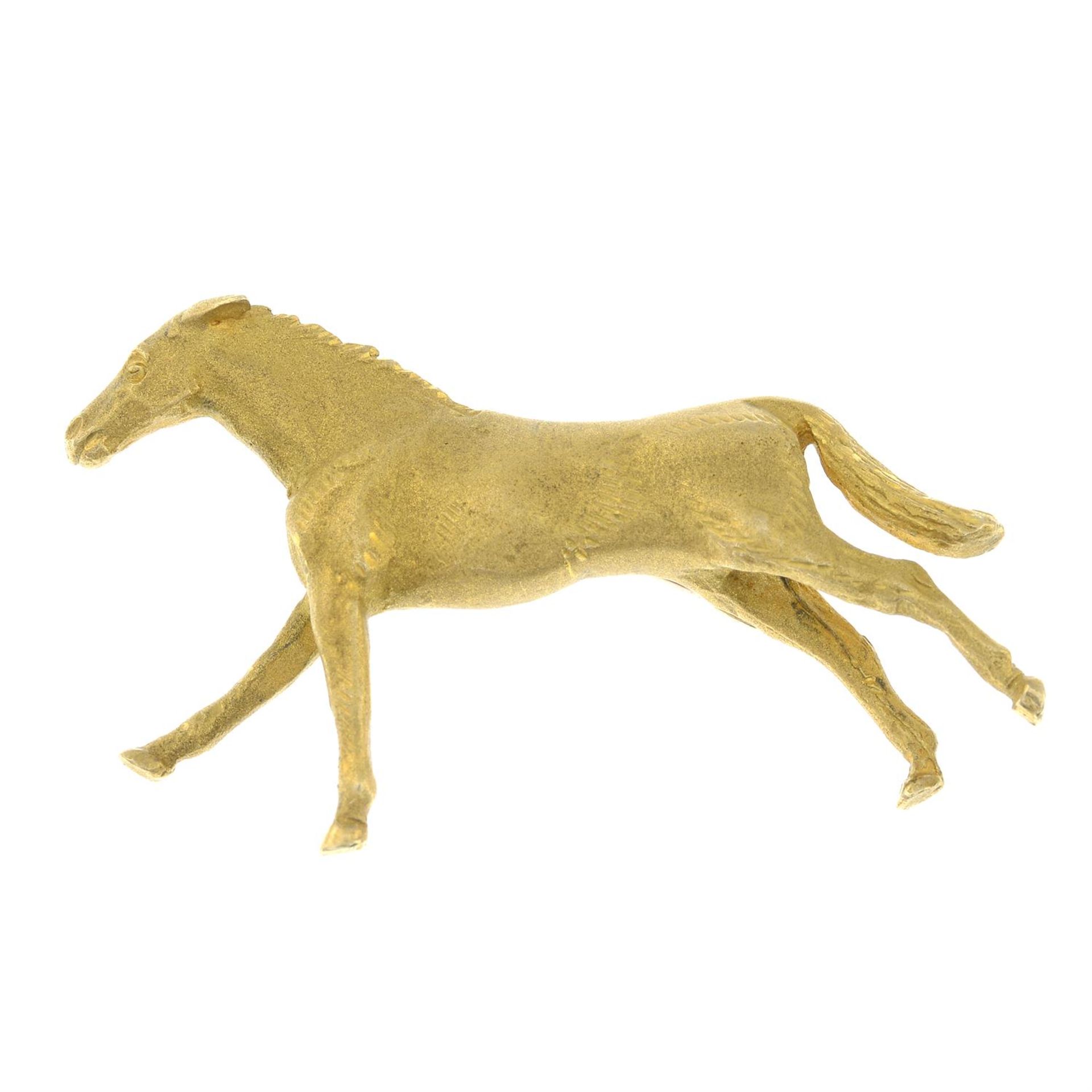 A 9ct gold horse brooch, by Alabaster & Wilson. - Bild 2 aus 4