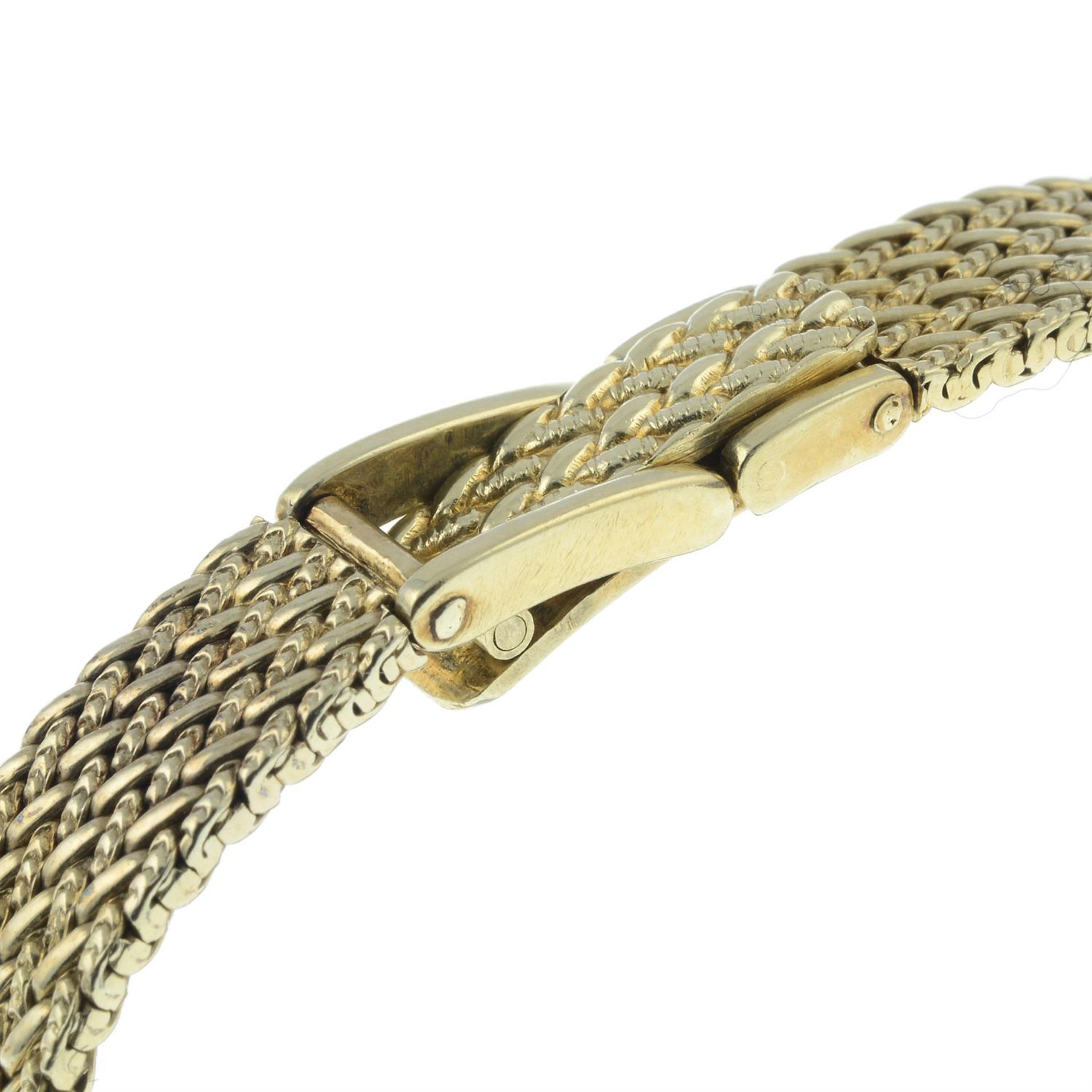 A lady's wrist watch, with diamond bezel and integral bracelet, the dial signed Omega, De Ville. - Bild 4 aus 5