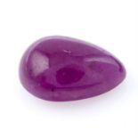 A pear shape ruby cabochon, weighing 7.67ct