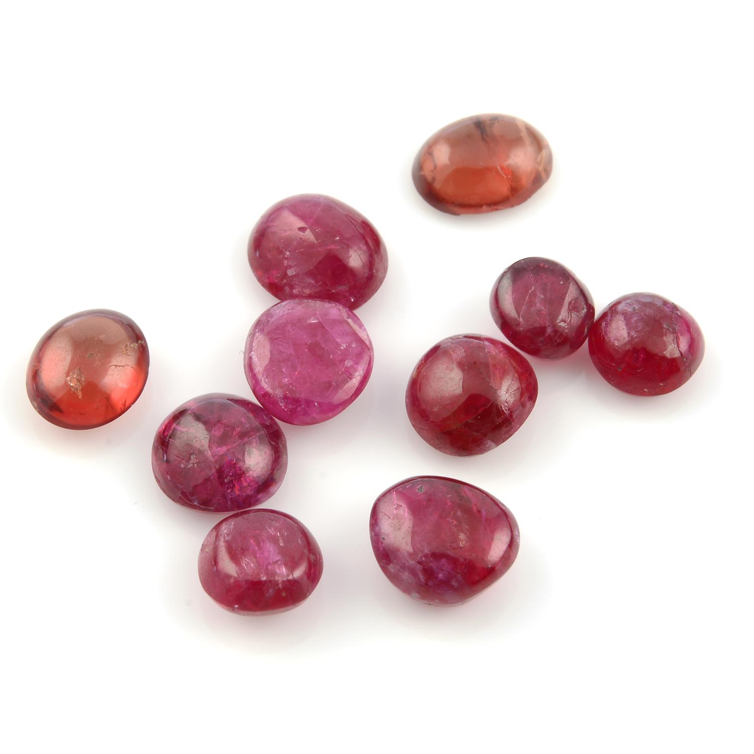 Selection of spinel pebbles, weighing 20.42ct