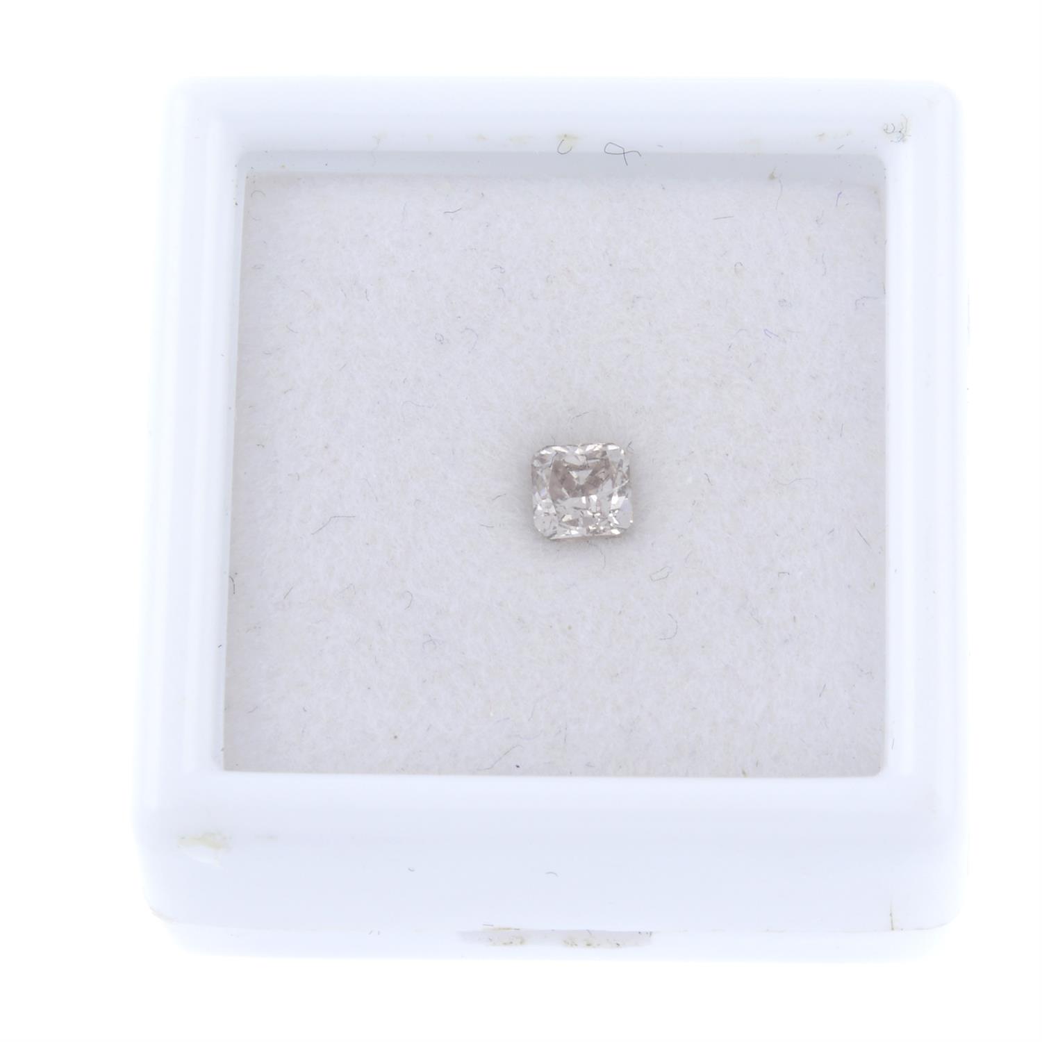 A cushion cut fancy pink diamond, weighing 0.32ct - Image 2 of 3