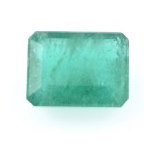 A rectangular shape emerald, weighing 7.56ct