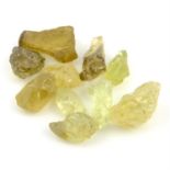 Selection of rough chrysoberyl, weighing 215ct