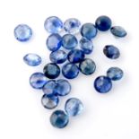 Selection of circular shape sapphires, weighing 12.56ct