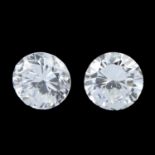 Pair of brilliant cut diamonds weighing 0.66ct