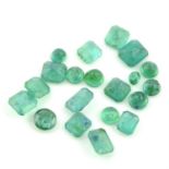 Selection vari-shape emeralds, weighing 16.57ct