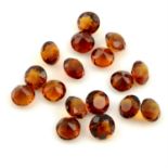 Selection of circular shape citrines, weighing 143.67ct