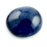 An oval shape blue sapphire cabochon, weighing 9.32ct