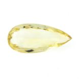 A pear shape citrine, weighing 29.37ct