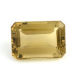 A rectangular shape citrine, weighing 39.94ct