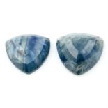 Pair of fancy shape sapphires, weighing 20.32ct