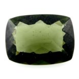 A rectangular shape moldavite, weighing 5.45ct