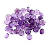 Selection of circular shape amethysts, weighing 112.54ct