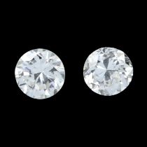 Pair of brilliant cut diamonds weighing 0.48ct