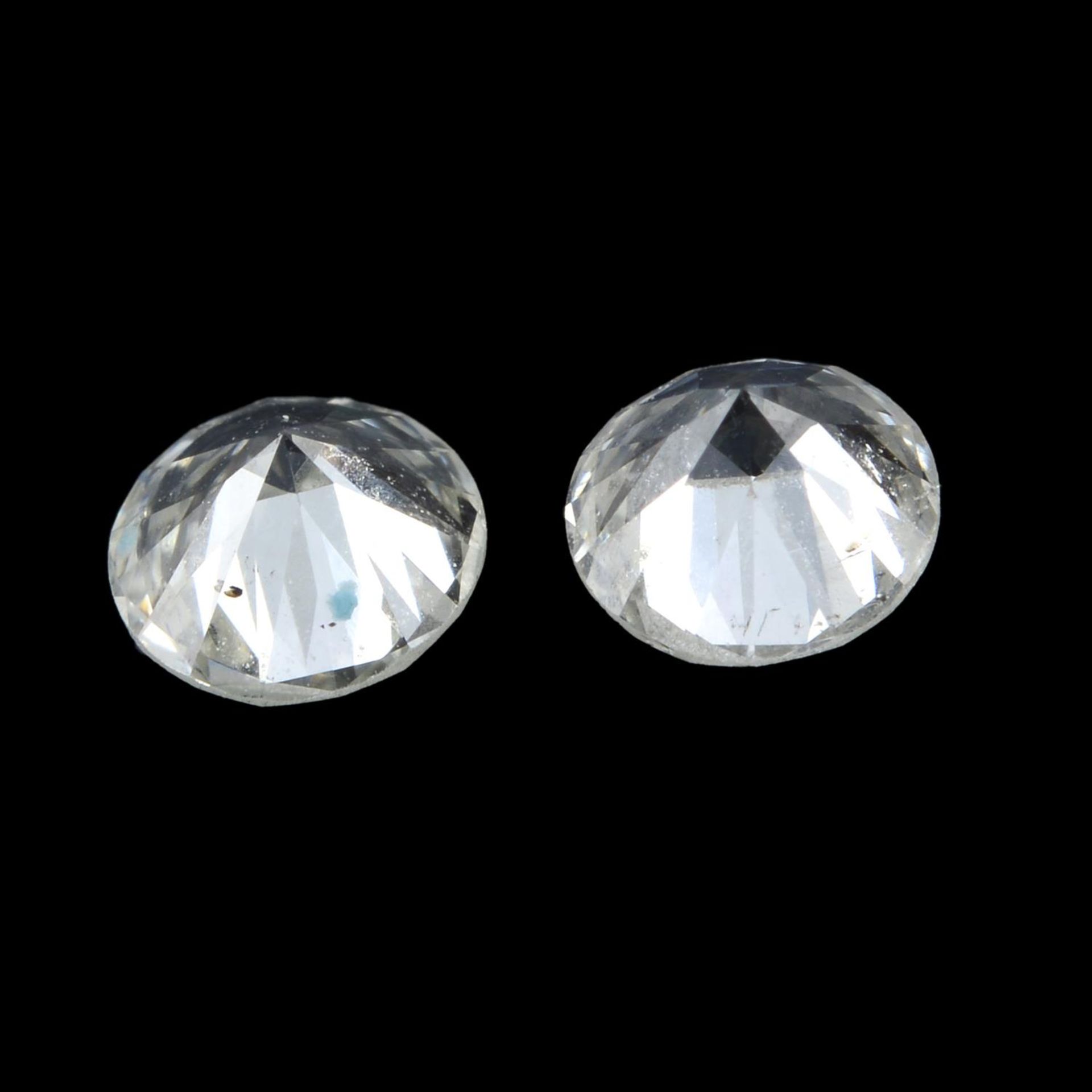 Pair of brilliant cut diamonds weighing 0.48ct - Bild 2 aus 2