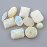 Selection of vari-shape opals, weighing 41.51ct