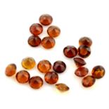 Selection of circular shape citrines, weighing 100ct