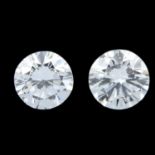 Pair of brilliant cut diamonds weighing 0.58ct