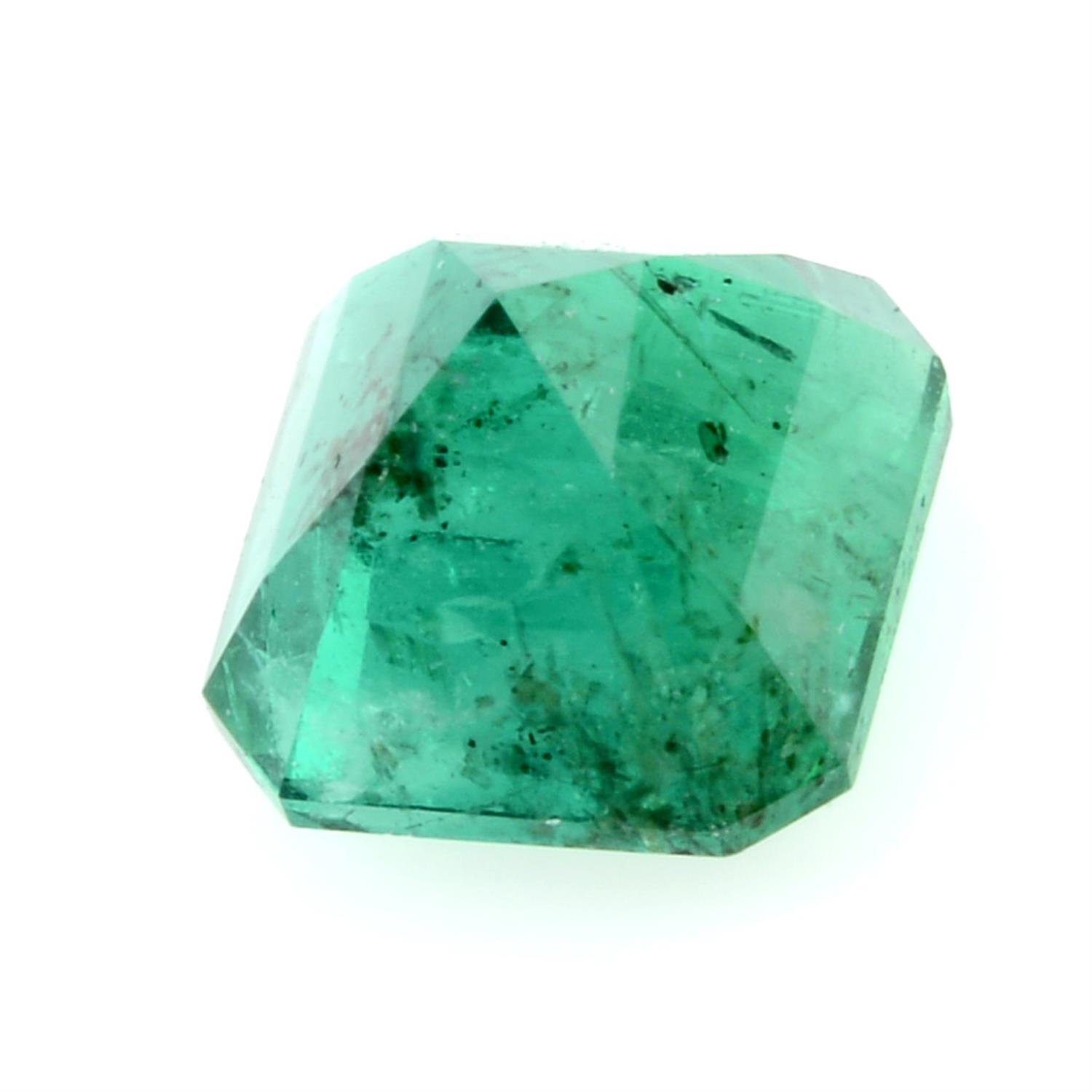 A rectangular shape emerald, weighing 0.54ct - Image 2 of 2