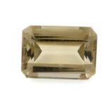 A rectangular shape citrine, weighing 75ct