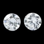 Pair of brilliant cut diamonds weighing 0.66ct