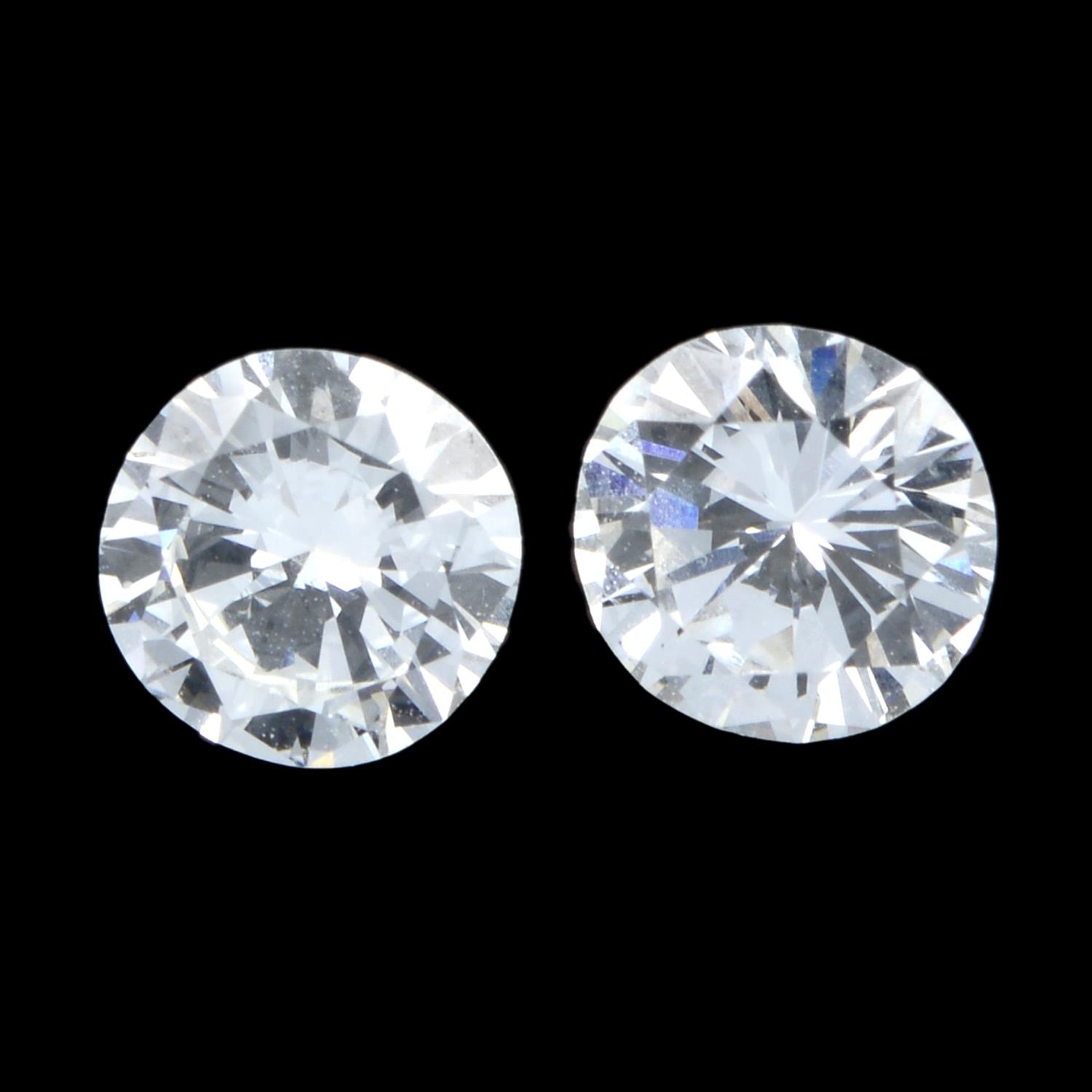 Pair of brilliant cut diamonds weighing 0.50ct
