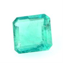 A rectangular shape emerald, weighing 1.26ct