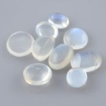 Selection of vari-shape moonstone cabochons, weighing 181.4ct