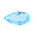 A pear shape topaz, weighing 32.82ct