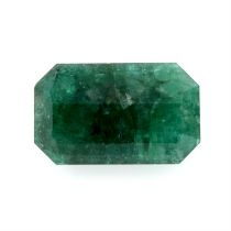 A rectangular shape emerald, weighing 7.76ct