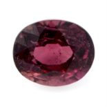 An oval shape tourmaline, weighing 6.27ct