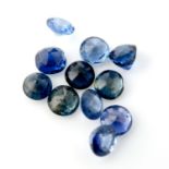 Selection of circular shape sapphires, weighing 20ct