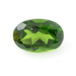 An oval shape diopside, weighing 1.05ct