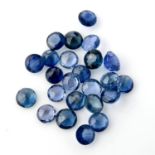 Selection of circular shape sapphires, weighing 20ct