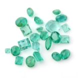 Selection of vari-shape emeralds, weighing 14.80ct