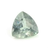 A triangular shape sapphire, weighing 3.66ct