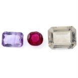 Selection of gemstones, weighing 123.4ct. To include quartz, opals and other gemstones