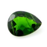 A pear shape diopside, weighing 1.45ct